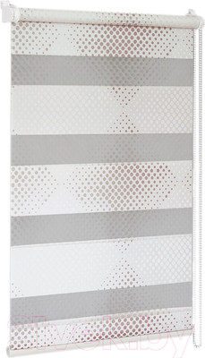 Рулонная штора Delfa Сантайм День Ночь Бола СРШ-01МК 42011 (52x160, белый/розовый)