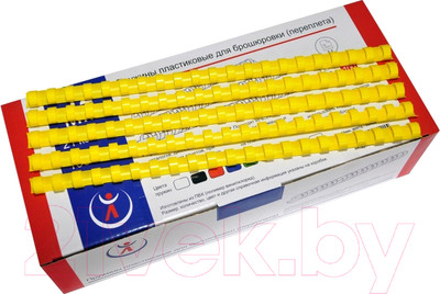 Пружины для переплета РеалИст Пластик 10мм (желтый)