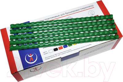 Пружины для переплета РеалИст Пластик 10мм (зеленый)