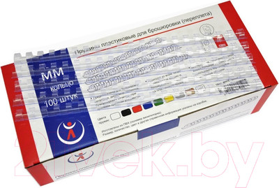 Пружины для переплета РеалИст Пластик 10мм (прозрачный)