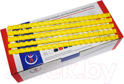 Пружины для переплета РеалИст Пластик 8мм (желтый)