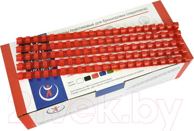 Пружины для переплета РеалИст Пластик 8мм (красный)