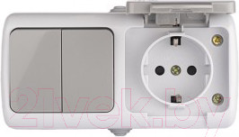 Блок выключатель+розетка EKF EFRV16-052-30-540