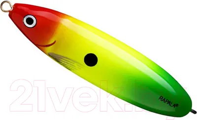 Блесна Rapala Rattlin Minnow Spoon / RMSR08-RYGR