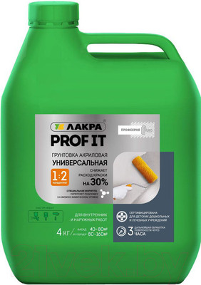Грунтовка Лакра Prof IT акриловая универсальная (4кг)