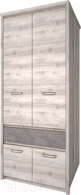 Шкаф Anrex Jazz 4DG1S (каштан найроби/оникс)