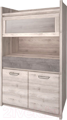 Шкаф с витриной Anrex Jazz 1V2D1S (каштан найроби/оникс)