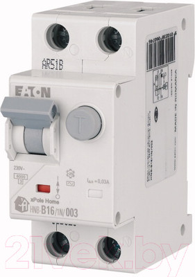 Дифференциальный автомат Eaton HNB-C10/1N/003 1P+N 10А С 6кА 30мА АС 2М / 195125