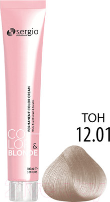 Крем-краска для волос Sergio Professional Color&Blonde 12.01 (ультра-св. блондин легкий пепел.)