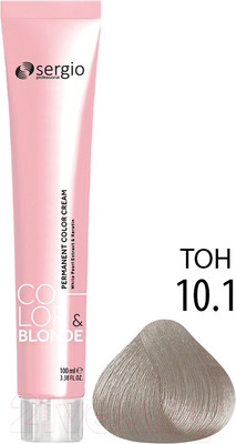 Крем-краска для волос Sergio Professional Color&Blonde 10.1 (очень светлый блондин пепельный)