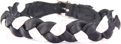 Ошейник ZOOleszcz Plaited 745 (black/white)
