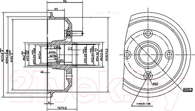 Тормозной барабан Patron PDR1529
