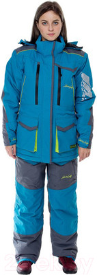 Костюм для охоты и рыбалки Huntsman Siberia зима Lady Breathable Бирюза/Серый (44-46/158-164)