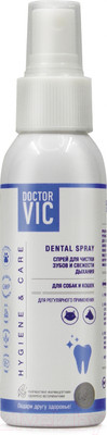 Средство для ухода за полостью рта животных Doctor VIC Для чистки зубов и свежести дыхания (100мл)