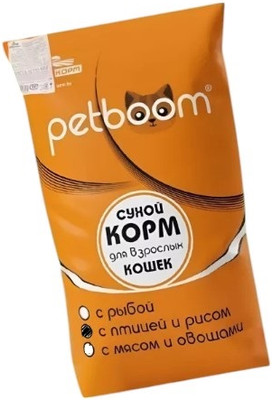 Сухой корм для кошек Petboom Птица и рис (10кг)