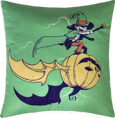 Подушка декоративная MATEX Freak На тыкве / 17-509 (зеленый/синий)