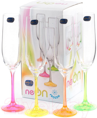 Набор бокалов Bohemia Crystal Neon 40729/D4892/190 (4шт)
