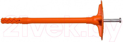 Дюбель для теплоизоляции ЕКТ Со стальным гвоздем без заглушки / VZ011698 (10x300, 150шт)