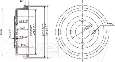 Тормозной барабан Patron PDR1533