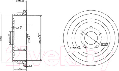 Тормозной барабан Patron PDR1482