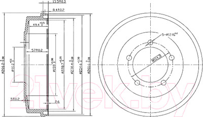 Тормозной барабан Patron PDR1002