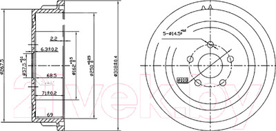 Тормозной барабан Patron PDR1479