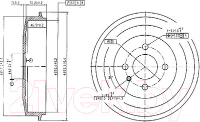 Тормозной барабан Patron PDR1034