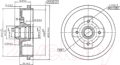 Тормозной барабан Patron PDR1404
