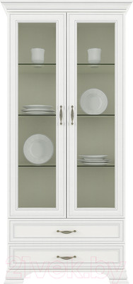 Шкаф с витриной Anrex Tiffany 2V2S (вудлайн кремовый)