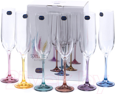 Набор бокалов Bohemia Crystal Spectrum 40729/382222/190 (6шт)