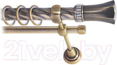 Карниз для штор Lm Decor Севилла 120 2р витой 25/16мм (антик, 1.6м)