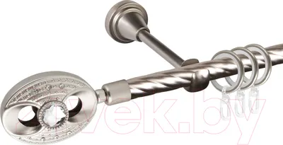 Карниз для штор АС ФОРОС Grace D16K + наконечники Игнацио (1.4м, сатин)