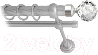 Карниз для штор Lm Decor Кристалл 130 2р витой 25/16мм (сатин, 2м)