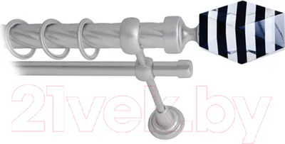 Карниз для штор Lm Decor Даймонд 135 2р витой 25/16мм (сатин, 2м)