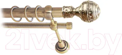Карниз для штор Lm Decor Ампир 161 2р гладкий 25/16мм (антик, 2м)