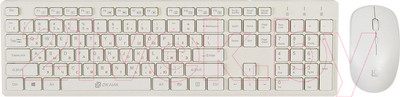 Комплект клавиатура и мышь Оклик 240M (белый)