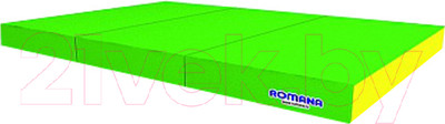 Гимнастический мат Romana 5.021.10 (светло-зеленый/желтый)