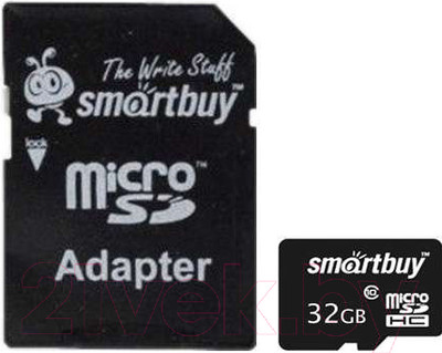 Карта памяти SmartBuy MicroSDHC Class 10 32GB (SB32GBSDCL10-01)