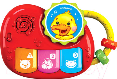 Развивающая игрушка Азбукварик Утенок Пианино Чудесенка / 4680019283876