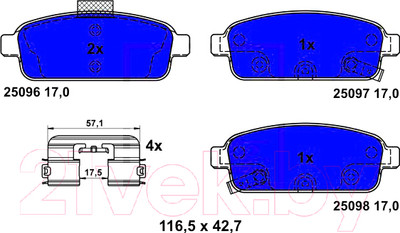 Тормозные колодки ATE 13046072642
