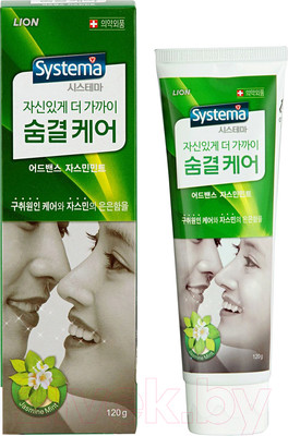 Зубная паста Lion Systema освежающая с ароматом жасмина и мяты (120г)