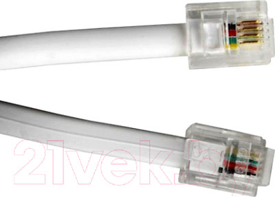 Кабель Rexant RJ-11(6P-4C) / 18-3051 (5м, белый)