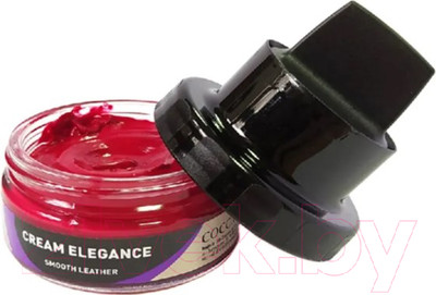 Крем для обуви Coccine Cream Elegance с губкой (50мл, темно-красный)