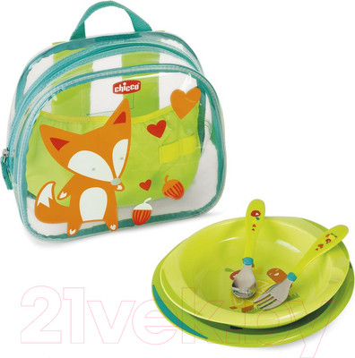 Набор столовой посуды Chicco 18 мес+ / 340728267 (зеленый)