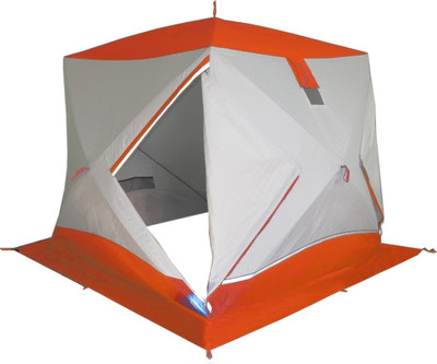 Палатка Пингвин Shelters Призма Премиум Термолайт (белый/ оранжевый)