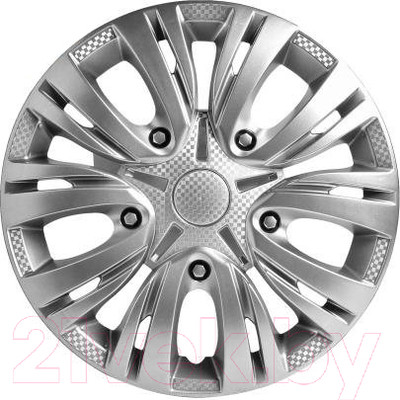 Набор колпаков Airline Лион 16" / AWCC-16-24 (2шт, серебристый/карбон)