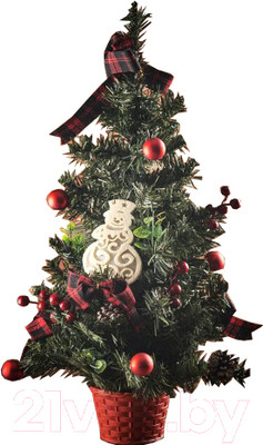 Ель искусственная Merry Bear Настольная украшенная с шишками / E10-18A1494B-2
