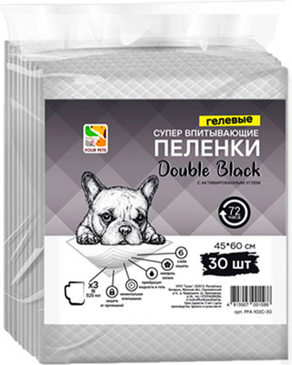 Одноразовая пеленка для животных Four Pets PFA102C-30 (45x60см, 30шт)