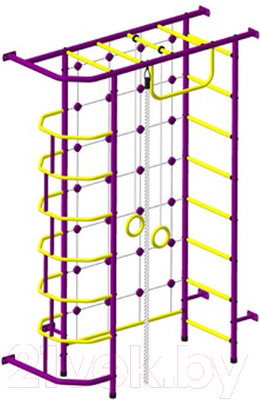 Детский спортивный комплекс Пионер 9 (пурпурный/желтый)