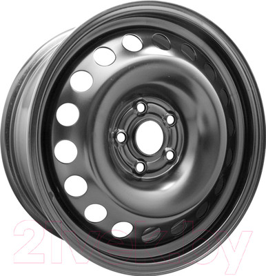 Штампованный диск ТЗСК  Volkswagen Polo 15x6" 5x100мм DIA 57.1мм ET 38мм Черный глянец